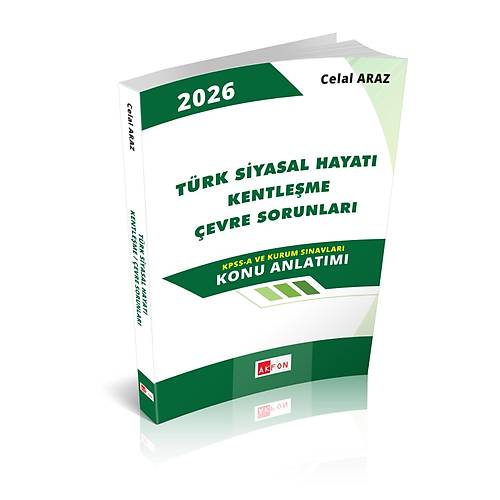 Akfon Yay�nlar� T�rk Siyasal Hayat� Kentle�me �evre Sorunlar� 2026 Celal Araz
