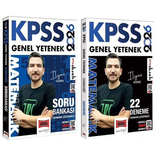 Yarg Yaynlar 2026 KPSS Matematik Soru Bankas ve 22 Deneme 2'li Set lyas Gne Yarg