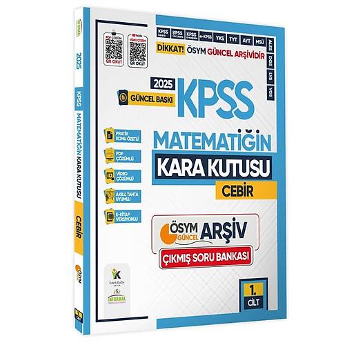 nformal Yaynlar 2025 KPSS Matematiin Kara Kutusu 2. Cilt PROBLEMLER SYM km Soru Bankas Video zml