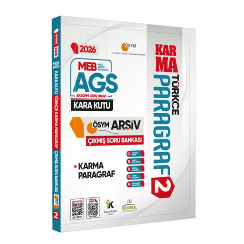 2026 MEB AGS T�rk�enin Kara Kutusu PARAGRAF 2 KARMA �SYM ��km�� Soru Bankas� Konu �zetli ��z�ml� �nformal Yay�nlar�