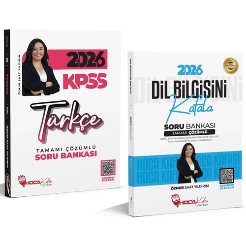 Hoca Kafas� 2026 KPSS T�rk�e + Dil Bilgisi Soru Bankas� 2 li Set - �znur Saat Y�ld�r�m Hoca Kafas� Yay�nlar�