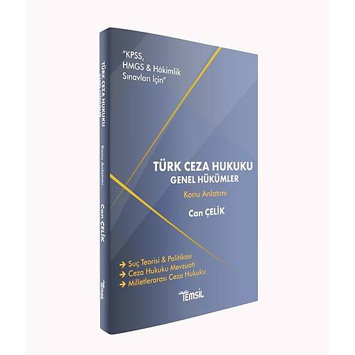 T�rk Ceza Hukuku Genel H�k�mler Konu Anlat�m� Can �elik Temsil Kitap