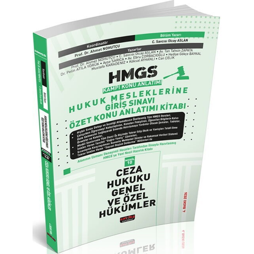 Sava� Yay�nevi HMGS �zet Konu Anlat�m� Ceza Hukuku Genel ve �zel H�k�mler �ubat 2026 4. Bask�