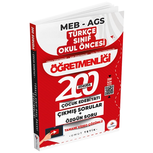 Dizgi Kitap �ABT MEB-AGS T�rk�e, S�n�f, Okul �ncesi 200 Soruda �ocuk Edebiyat� �zg�n ve ��km�� Sorular ��z�ml� - Umut Tetik Dizgi Kitap Yay�nlar�