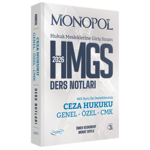 Monopol Yay�nlar� 2026 HMGS Ceza Hukuku, Genel-�zel-CMK Ders Notlar� �mer Keskinsoy, Murat Soylu