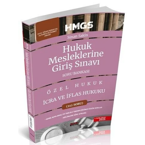 Sava Yaynlar 2025 HMGS cra ve flas Hukuku Soru Bankas Sinan Sakin