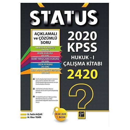 Status KPSS A Gurubu Hukuk I Çalýþma Kitabý Gazi Kitabevi Yayýnlarý 2020