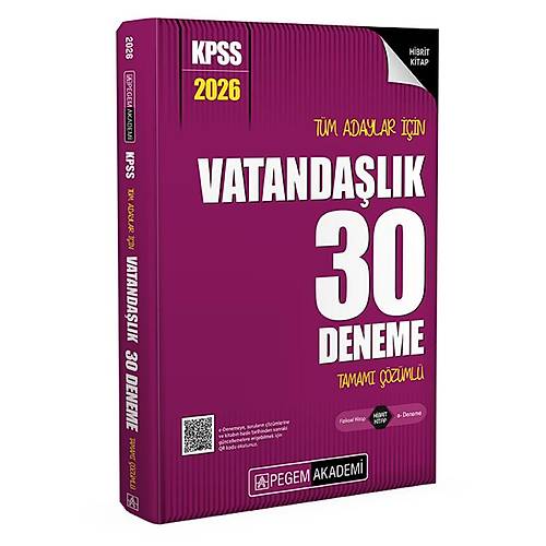 2026 KPSS T�m Adaylar ��in Vatanda�l�k 30 Deneme Tamam� ��z�ml�