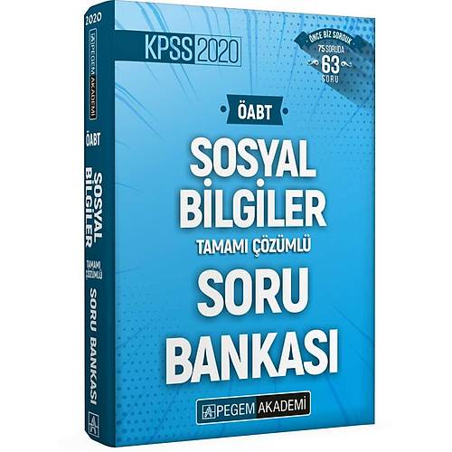 Pegem 2020 KPSS ABT Sosyal Bilgiler Tamam zml Soru Bankas