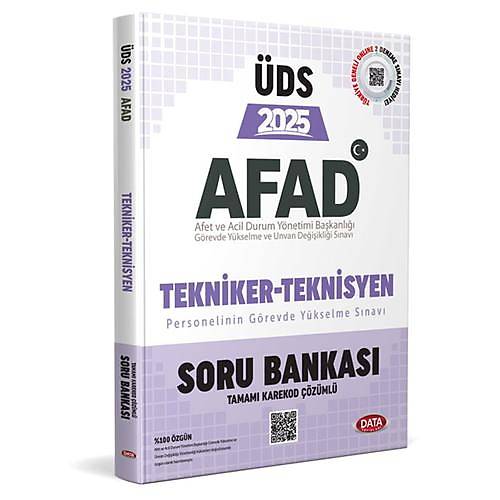 �DS AFAD Tekniker-Teknisyen Personeli Haz�rl�k Soru Bankas� Data Yay�nlar� 2025