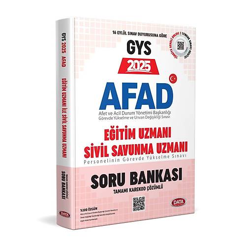AFAD 2025 GYS E�itim Uzman� - Sivil Savunma Uzman� Bankas� - Karekod ��z�ml�