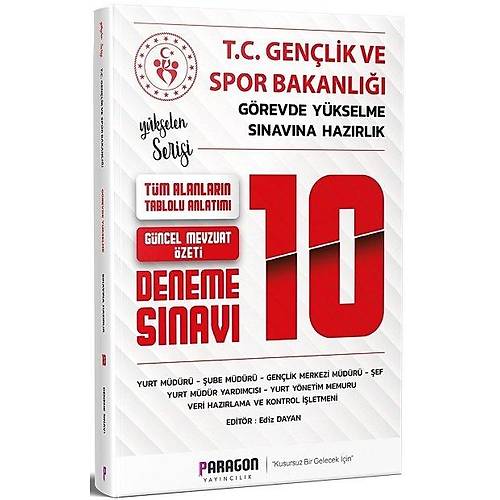 2020 GYS Genlik ve Spor Bakanl 10 Deneme Grevde Ykselme Paragon Yaynclk