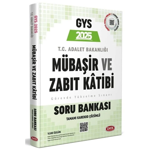 Data 2025 GYS Adalet Bakanl��� M�ba�ir ve Zab�t Katibi Soru Bankas� ��z�ml� G�revde Y�kselme Data Yay�nlar�