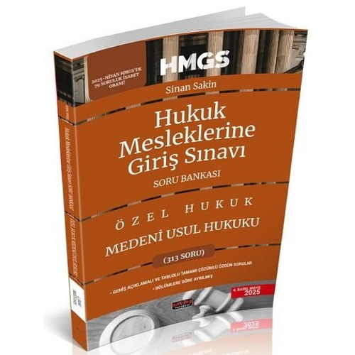 Sava� Yay�nlar� 2025 HMGS Medeni Usul Hukuku Soru Bankas� Sinan Sakin