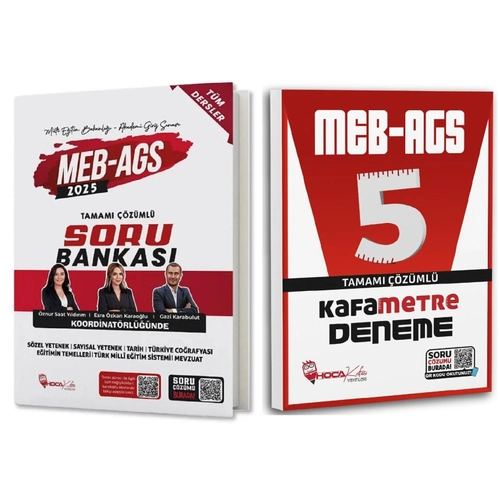 Hoca Kafas� 2025 MEB-AGS T�m Dersler Soru Bankas� + 5 Deneme 2 li Set Hoca Kafas� Yay�nlar�
