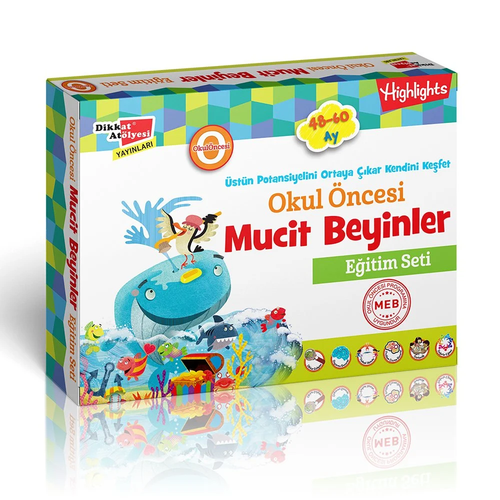 Yeni M�fredat Okul �ncesi Mucit Beyinler E�itim Seti 48-60 Ay Dikkat At�lyesi Yay�nlar�