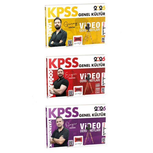 Yarg� Yay�nlar� 2026 KPSS Genel K�lt�r Video Ders Notlar� Seti (3 Kitap)