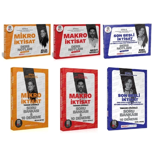 �ndeks Akademi 2025 KPSS A Grubu Mikro + Makro + �ktisat Son Be�li Video Ders Notlar� + Soru Bankas� 6 l� Set �ndeks Akademi Yay�nc�l�k