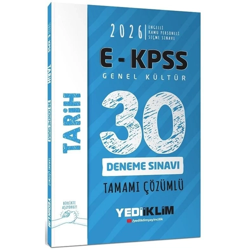 Yediiklim 2026 EKPSS Tarih 30 Deneme ��z�ml� Yediiklim Yay�nlar�