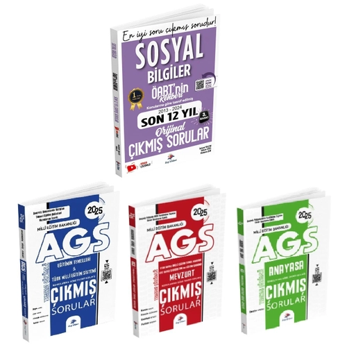 Dizgi Kitap 2025 �ABT nin Rehberi Sosyal Bilgiler + AGS E�itimin Temelleri ve T�rk Milli E�itim Sistemi + Mevzuat + Anayasa ��km�� Sorular 4 l� Set - Adem Hakan Dizgi Kitap Yay�nlar�