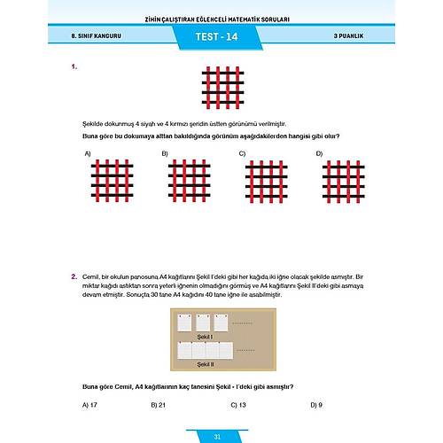 8.S�n�f Zihin �al��t�ran E�lenceli Kanguru Matematik Sorular� Dikkat At�lyesi Yay�nlar�