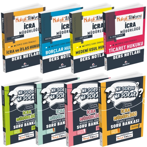 Dizgi Kitap Hukuk Atlyesi cra Mdrl km Soru rnekli Ders Notlar ve Ne Sordu Ne Sorar Soru Bankalar 8'li Set