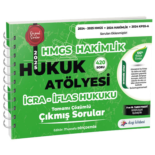 S�per Fiyat!! Dizgi Kitap Hukuk At�lyesi Hakimlik HMGS Hukuk Mesleklerine Giri� S�nav� �cra �flas Hukuku Tamam� ��z�ml� ��km�� Sorular