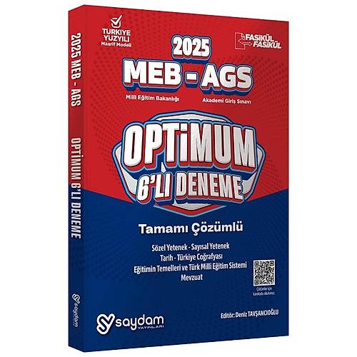 Saydam 2025 MEB-AGS Optimum 6 Deneme Fasik�l ��z�ml� Saydam Yay�nlar�
