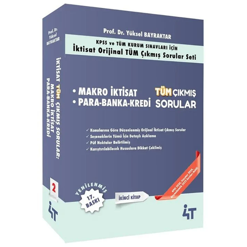 4T Yay�nlar� Makro �ktisat Para Banka Kredi T�m ��km�� Sorular Y�ksel Bayraktar