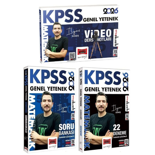 Yarg Yaynlar 2026 KPSS Matematik Video Ders Notlar Soru Bankas ve 22 Deneme 3'l Set lyas Gne