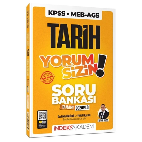 �ndeks Akademi 2026 KPSS MEB-AGS Tarih Yorum Sizin Soru Bankas� ��z�ml� - Ayd�n Y�ce �ndeks Akademi Yay�nc�l�k