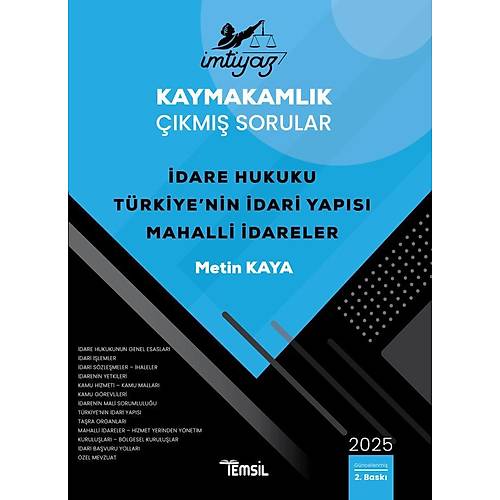 �MT�YAZ Kaymakaml�k ��km�� Sorular �dare Hukuku - T�rkiye'nin �dari Yap�s� - Mahalli �dareler