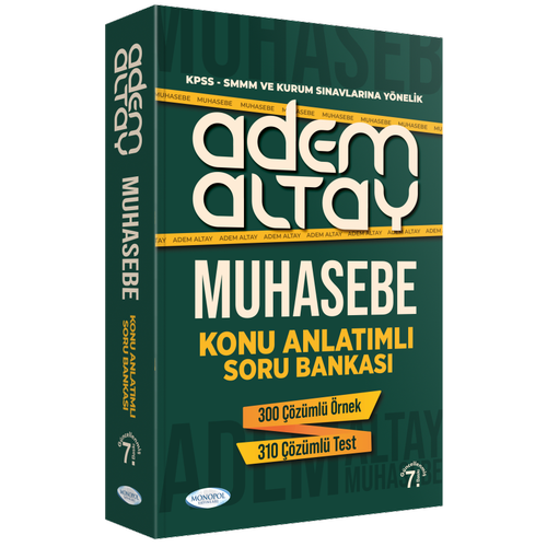 Monopol Yay�nlar� 2024 KPSS A Grubu Muhasebe Konu Anlat�m� Soru Bankas�