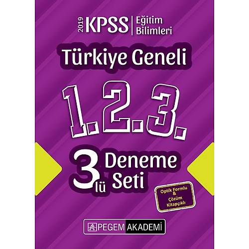 2019 KPSS Eitim Bilimleri Trkiye Geneli Deneme (1.2.3) 3`l Deneme Seti