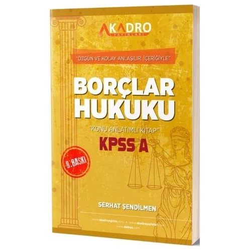 A Kadro KPSS A Grubu Borlar Hukuku Konu Anlatml 9. Bask A Kadro Yaynlar