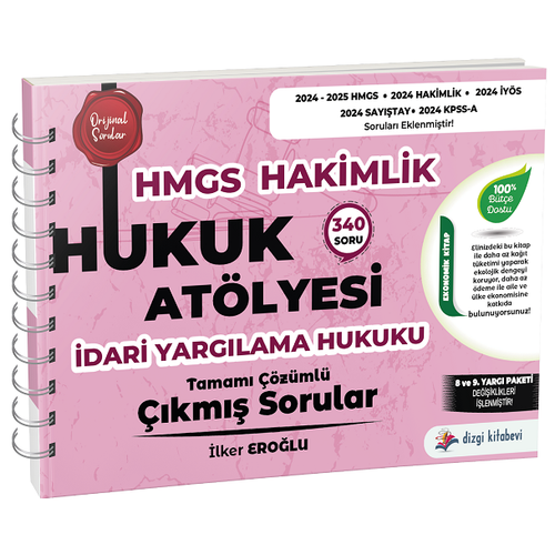 Dizgi Kitap 2025 Hukuk At�lyesi HMGS Hakimlik �dari Yarg�lama Hukuku ��km�� Sorular ��z�ml� �lker Ero�lu Dizgi Kitap