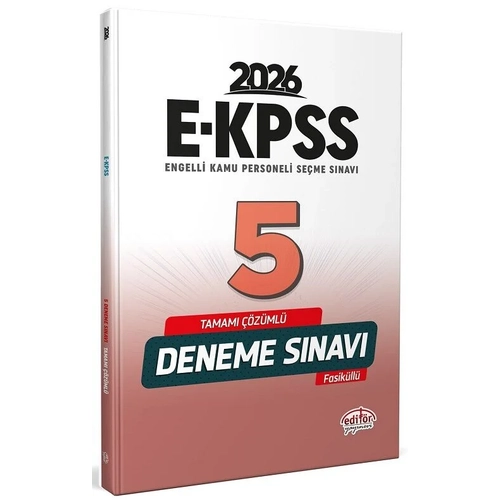 Edit�r 2026 EKPSS 5 Deneme Fasik�l ��z�ml� Edit�r Yay�nlar�