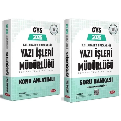 Data 2025 GYS Adalet Bakanl Yaz leri Mdrl Konu + Soru 2 li Set Grevde Ykselme Data Yaynlar