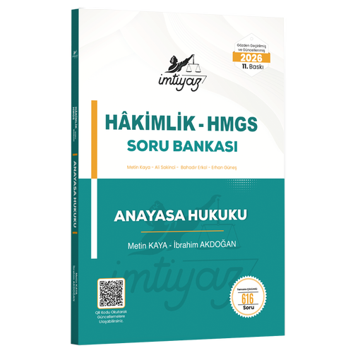 �MT�YAZ 2026 HMGS Hakimlik Anayasa Hukuku Soru Bankas� Metin Kaya, �brahim Akdo�an