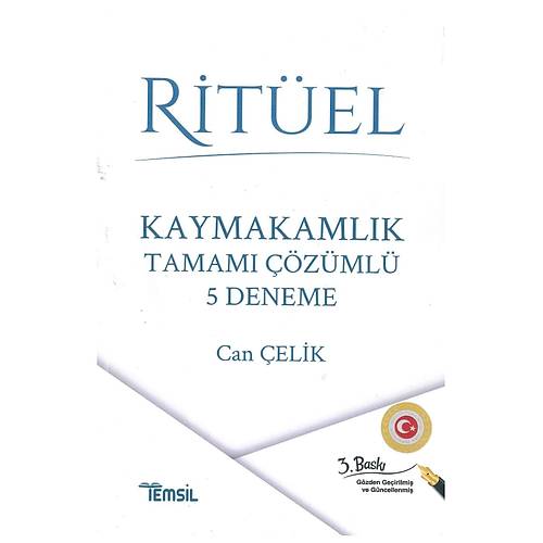 Ritüel Kaymakamlık Tamamı Çözümlü 5 Deneme Can Çelik Temsil Kitap Yayınları 2022