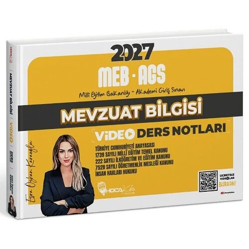 Hoca Kafas� 2027 MEB-AGS Mevzuat Bilgisi Video Ders Notlar� - Esra �zkan Karao�lu Hoca Kafas� Yay�nlar�