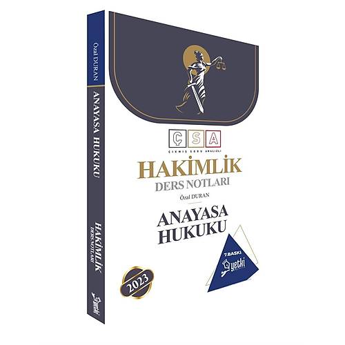 SA ANAYASA HUKUKU HAKMLK DERS NOTLARI Yetki Yaynlar 2023
