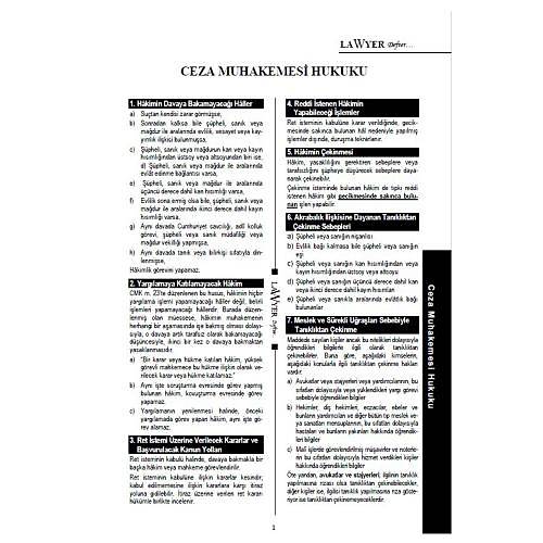 Lawyer Defter - Ceza Muhakemesi Hukuku Notlu renci Defteri
