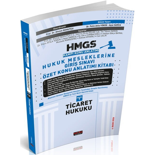 Sava� Yay�nevi HMGS �zet Konu Anlat�m� Ticaret Hukuku �ubat 2026 4. Bask�