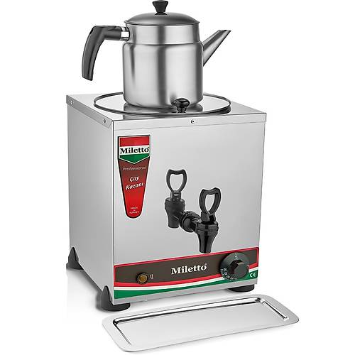 Miletto 15 Model Elektrikli Tek Demlikli Çay Kazanı 9 lt (Demlik Dahil)