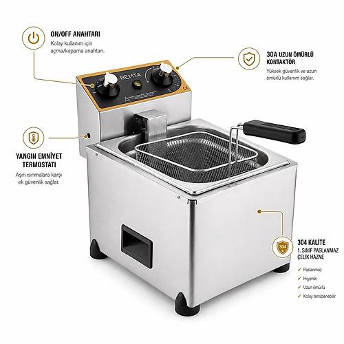 Remta 5 lt Pro Model Elektrikli Frit�z - R91P