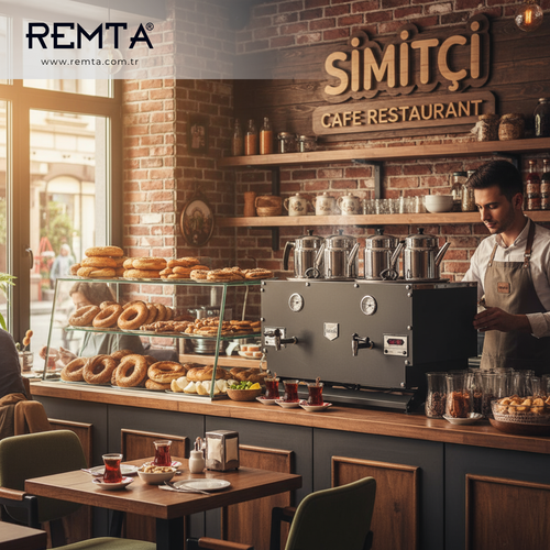 Remta �ift Cidarl� 4 Demlikli Elektrikli Kahveci Oca�� 43 lt �amand�ral� - EP04(L)