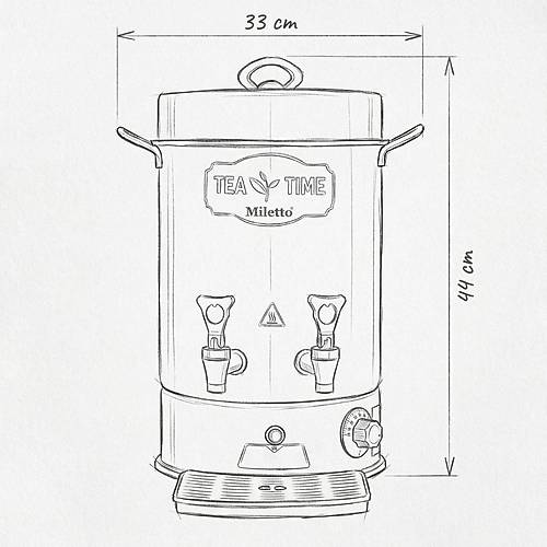 Miletto 120 Bardak Black �ay Makinesi 11,5 lt - MR23S