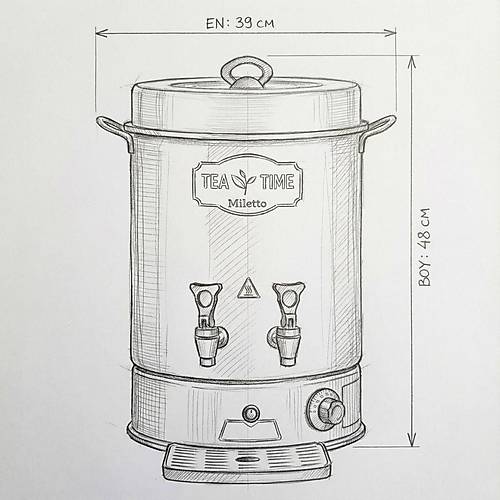 Miletto 250 Bardak Black �ay Makinesi 20,5 lt - MR25S