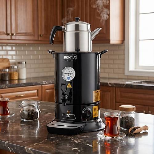Remta Tek Demlikli Elite �ay Makinesi 10 lt Siyah - EL12
